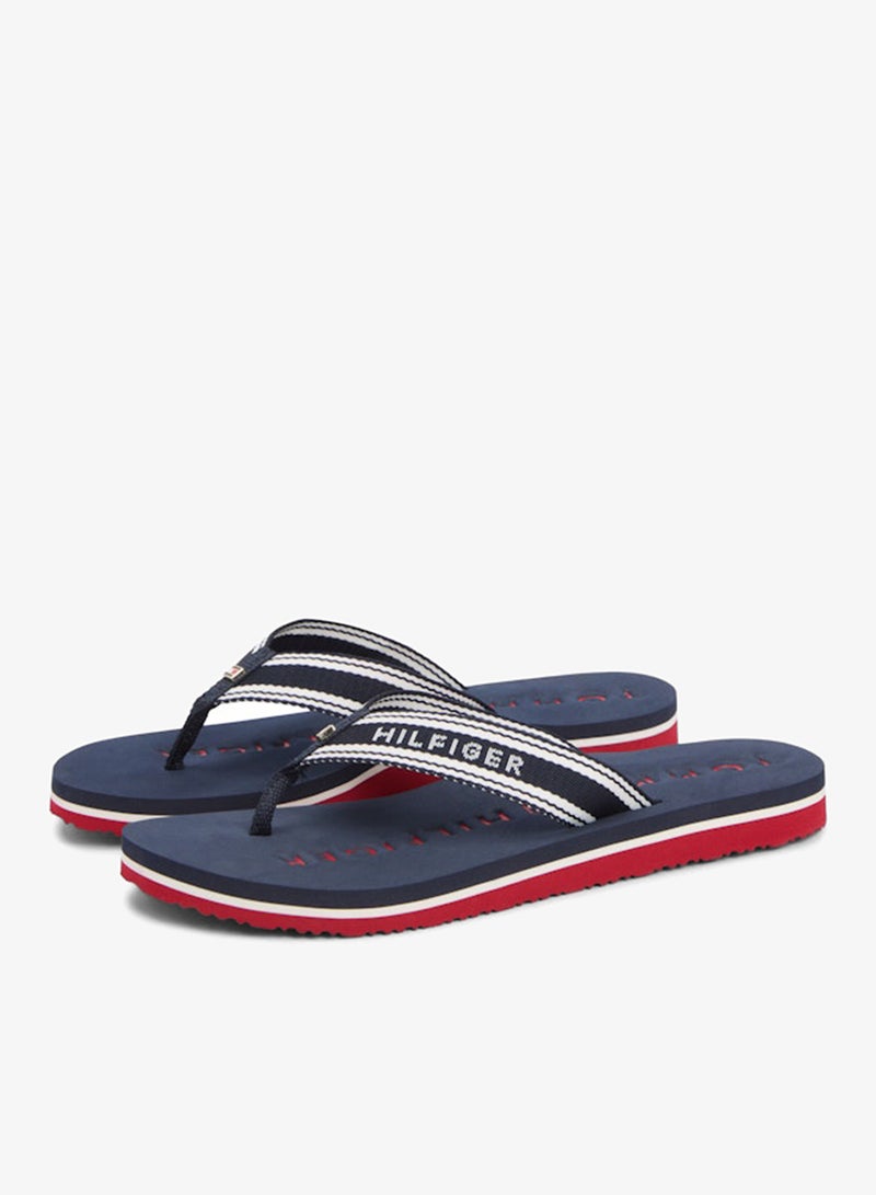 TOMMY HILFIGER Webbing Strap Signature Flip-Flops - Image 3